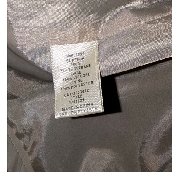 Max Studio Faux Vegan Leather Jacket NWT Womens Medium Cream Parchment color - Picture 5 of 10